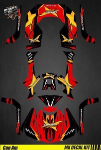 Quad Decal Kit Can-Am Outlander (G2) - Red Scratch - Picture 1 of 1