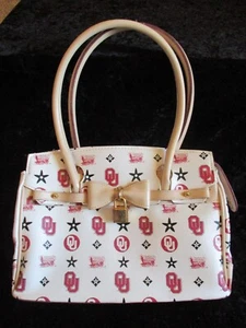 Vintage OU Sooners Top Handled Handbag with Multiple Pockets - Picture 1 of 11