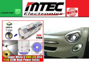 Pair LED Daytime Running Lights Fiat 500X BA15S CANBUS 12V 21W - Picture 1 of 5