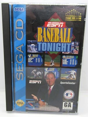 Vintage 1993 Sega Genesis CD, ESPN Baseball Tonight, Pendent Fever Edition Game/ - Image 1 of 3