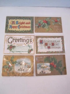 LOTE DE 34 POSTALES DE FELICITACIÓN NAVIDAD PRINCIPIOS DE 1900 - ¡ESPECTACULARES! - Imagen 1 de 12