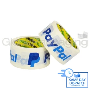 PAYPAL 2" (50mm) WHITE KRAFT PAPER ECO TAPE ROLLS *100% RECYCLABLE* - SALE PRICE - Picture 1 of 5