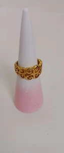 Premier Designs Gold Plated # 1506 MARILYN Scroll Filigree Ring Size 9 - Picture 1 of 9