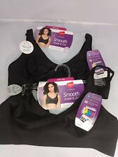 Lot of 2 Hanes Women's Ultimate Smooth Inside and Out Unlined Wirefree Bra Small
