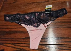 NWT FELINA MODAL SPANDEX THONG PANTIES FABULOUS PINK 530024 PNM L - Picture 1 of 2