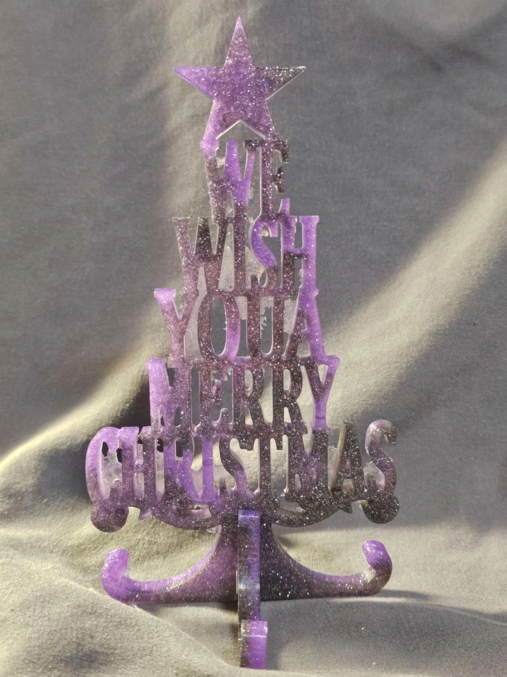 Soporte "We wish...." negro/púrpura Foto 1 de 1