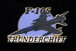 F-105 THUNDERCHIEF REPUBLIC HAT LAPEL PIN UP US AIR FORCE AFB WING PILOT CREW 1 - Picture 1 of 24