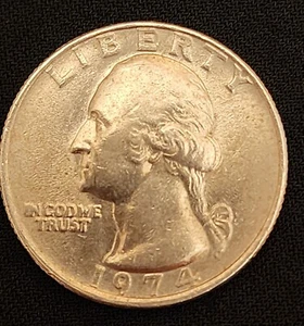 1974 Quarter With No Mint Mark Errors - Picture 1 of 5