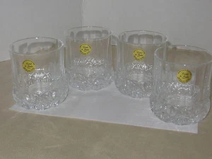 Juego de 4 piezas de vidrio corto cristal de cóctel DeFlandre ""patrón de fascinación"" cristal - Imagen 1 de 6