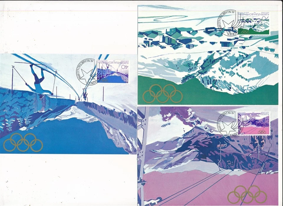 D434150 Liechtenstein Juego de Tarjetas Máximas Juegos Olímpicos de Invierno 1980 Lake Placid Foto 1 de 1