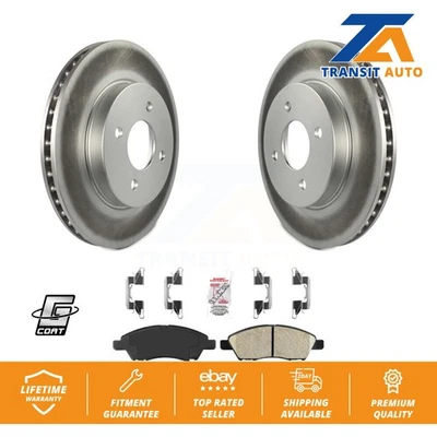 Front Coated Disc Brake Rotors And Ceramic Pads Kit For Nissan Micra Versa Note - Image 1 of 4