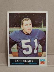 1965 Philadelphia Football Lou Slaby Rookie Card #121 New York Giants Linebacker - Picture 1 of 7