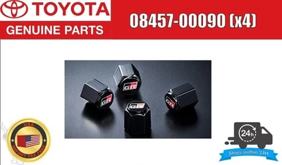 Toyota Genuine GAZOO RACING GR SPORT Tire Air Valve Cap 4Qty Set JDM Japan - Image 1 of 4