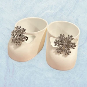 Replacement Shoes 16” Cabbage Patch 3D Printed Winter Snowflake White - Picture 1 of 1