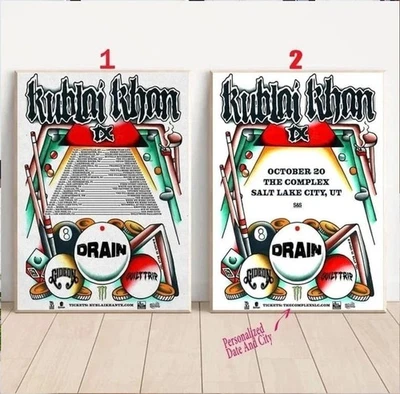 Custom Kublai Khan TX North America Sep 18 - Oct 26 2025 Tour Poster- Wall Decor - Image 1 of 4