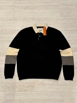 NWT Sovereign Code Rugby Shirt Size Small Rush Collar Knit Shirt Black Long - Image 1 of 4