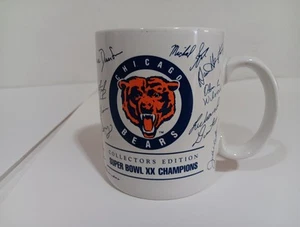 1986 Chicago Bears Collectors Super Bowl XX Champions Autographs NFL Coffee Cup - Picture 1 of 9