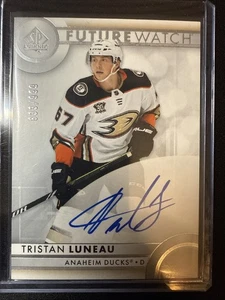 2023-24 SP Authentic Auto Future Watch /999 Tristan Luneau #187 Rookie Auto RC - Picture 1 of 2