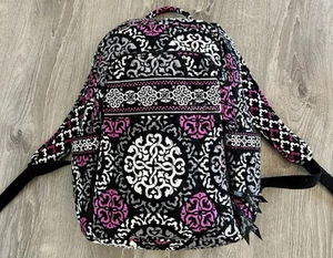 Vera Bradley LN Canterberry Magenta Quilted Campus Backpack Laptop Sleeve Large - Picture 1 of 11
