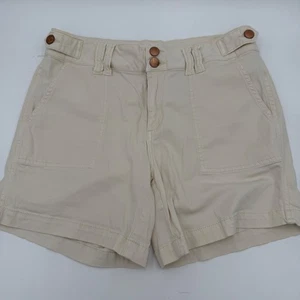 BKE Damen Wander Trek Outdoor Shorts Größe 26 Klappen Creme Mid Rise Stretch - Bild 1 von 10