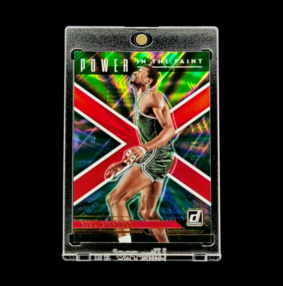 Numbered #/99 Bill Russell 2021-22 NBA Donruss Power In The Paint Holo Laser #6 - Image 1 of 3