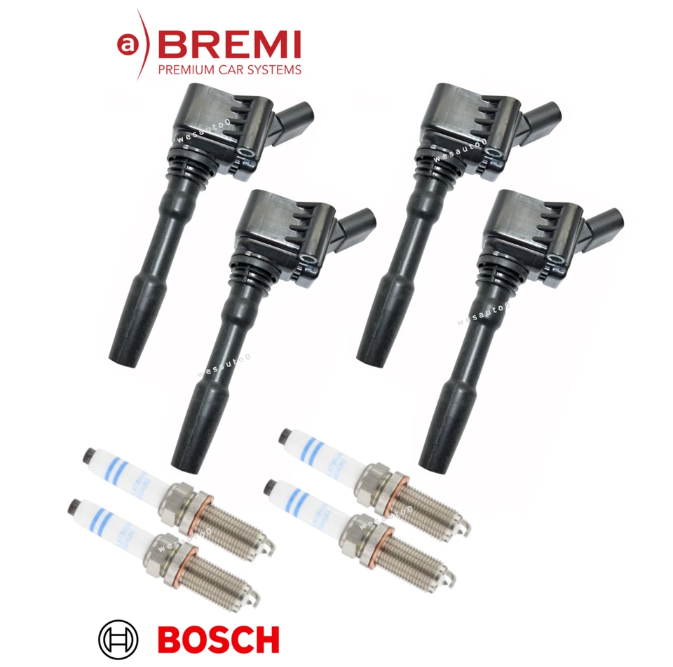 Ignition Coil & Spark Plug (4sets) OES for VW 2.0L Atlas GTI Jetta Tiguan 18-23 - Image 1 of 1