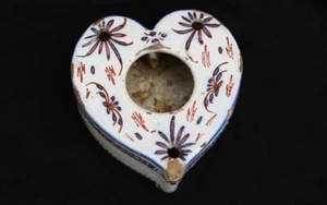 Encrier en faïence XVIIIème siècle / 18th century earthenware inkwell - Picture 1 of 9