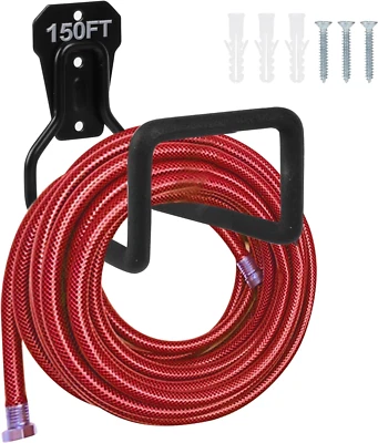 Metal Garden Hose Holder - Heavy Duty Hose Hanger Wall Mounted Water Hose Holder - Image 1 of 4