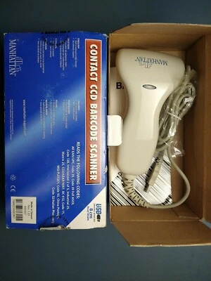 Escáner de código de barras CCD de contacto USB Manhattan nuevo - caja abierta  Foto 1 de 3