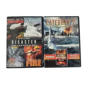 Disaster DVD Movie Lot Category 7, Crash Landing, Avalanche, Earthquake, Fire - Imagen 1 de 5