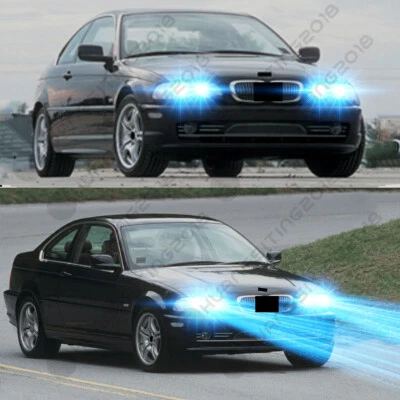 For BMW 325I 325XI 2002-2006 - 4PC 8000K ICE Blue LED Headlight Bulbs Hi-Lo Beam - Image 1 of 4