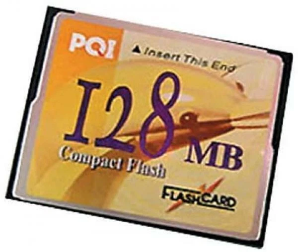 Vintage PQI USA 128 MB CompactFlash Memory Card (FC128S) - Image 1 of 1