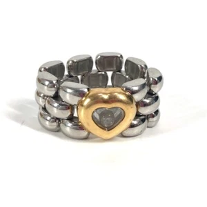 Chopard Happy diamond Heart Accessories Ring SS Silver/Gold - Picture 1 of 7