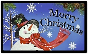 Rubber Welcome Door Mat, Decorative Holiday Indoor Outdoor Christmas Doormat - Picture 1 of 27