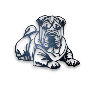 Shar Pei - Laying - Metal Face Wall Art / Garden Sculpture - Picture 1 of 2