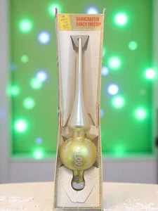 Vintage S. S. Kresge Glass Christmas Tree Topper Made in West Germany 10 Inch - Picture 1 of 20