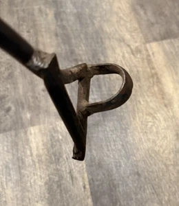 Antique Hand Forged Wrought Iron Blacksmith Made Branding Iron Letter P (12A) - Picture 1 of 6