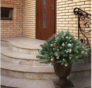 National Tree Company 22"Frosted Berry Artificial PlanterFiller Decor - Picture 1 of 2