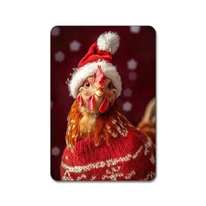 Christmas Chicken - Cute Funny Animals - Magnet - Picture 1 of 2