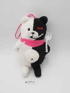 Super Danganronpa A1711 Monokuma Meal Furyu Strap Mascot 5" Plush Toy japan - Picture 1 of 7