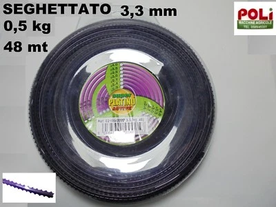 ACTIVE FILO SEGA SEGHETTATO PER DECESPUGLIATORE PLATINO 3,3 MM x 48 MT 0,5 KG
