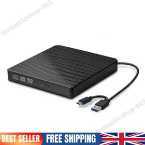 USB 3.0 Type-C DVD External Optical Drives Enclosure Case for Laptop Notebook - Afbeelding 1 van 12