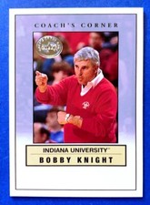 BOBBY KNIGHT Indiana University 2001 Fleer Coaches Corner "Greats of the Game"