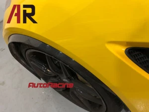Front Fender CARBON FIBER Trim Flare Extension For 2014+ Corvette C7 Z06 CF - Picture 1 of 3