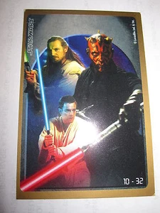 STAR WARS EPISODE 1 CRAZY PLANET MEGA STICKERS 10/32 MAUL QUI-GON MINT/NEAR MINT - Imagen 1 de 2