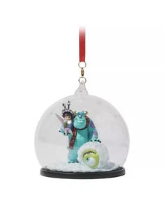 Disney Parks 2024 Monsters, Inc. Sketchbook Snow Glass Globe Ornament - Picture 1 of 3
