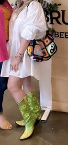 Jeffrey Campbell Looney-Hi In Green Metallic Multi Size 8 - Picture 1 of 7