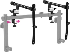 Accesorio de soporte de teclado de 2 niveles - Solo brazos - Piano digital eléctrico ajustable - Imagen 1 de 6