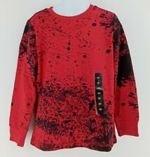 Boys Long Sleeve Splatter Graphic T-Shirt  art class Red XS 4/5
