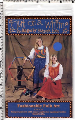 "Fashionable Folk Art" Indygo Junction Out on a Whim Sewing Craft Pattern OW204 - Image 1 of 4